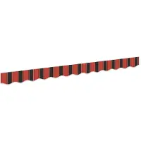 vidaXL Markisenschürzen-Ersatz Orange und Schwarz 280 x 20 cm