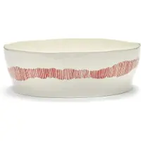 Serax Salatschale Feast Tableware Von Ottolenghi White Red 28,5 x 9,5 cm