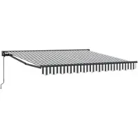 vidaXL Markisenrahmen Anthrazit und Weiß 350 x 250 cm