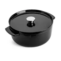 KitchenAid CC006061-001, 5,2 l, Schwarz, Eisenguss, Keramik, Elektro, Gas, Halogen, Induktion, Versiegelte Platte, Schwarz, Eisenguss