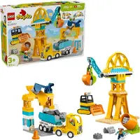 LEGO DUPLO Town 10476 Baustelle mit Baufahrzeugen – 3-in-1-Set