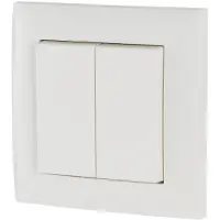 Eaton 173412 Positionstaster, 2-fach, komplett, 55mm, weiss glänzend, RAL9010 CPAD-00/194