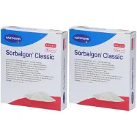 Sorbalgon Classic 5x5 cm Calciumalginat-Kompresse x2 2x10 St Verband