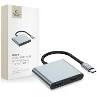 Tech-Protect Adapter Hb08 4W1 Usb-C + Usb2.0 + 2 X Hdmi 4K 60Hz - Szary