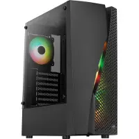 Aerocool WAVEBKV3, Midi Tower, PC, Schwarz, ATX, micro ATX, Mini-ITX, ABS, SPCC, Blau, Grün, Rot