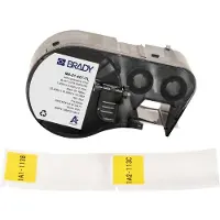 Brady M4-51-427-YL, selbstlaminierendes Vinyl, Gelb/Transparent, 25.40 x 19.05(63.50) mm, permanen