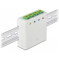 DeLOCK LWL Anschlussdose für Hutschiene 4 x SC Simplex oder LC Duplex, Weiß, Acrylnitril-Butadien-Styrol (ABS), 80 mm, 80 mm, 29 mm, 1 Stück(e)