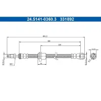 Ate Bremsschlauch 24.5141-0360.3