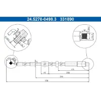 Ate Bremsschlauch 24.5270-0498.3