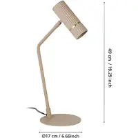 Eglo CAMINIA Tischleuchte Tischbeleuchtung - L21 x B17 x H48,5 cm - 1X4,7W inkl. - IP20
