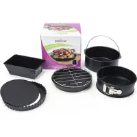 Patisse Backset Airfryer 7-teilig schwarz - Backformen Set für Heißluftfritteuse