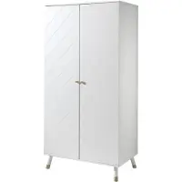 Vipack Kleiderschrank "Billy", weiß, B:100cm H:200cm T:59cm, Schränke, Kleiderschrank, MDF-Oberfläche