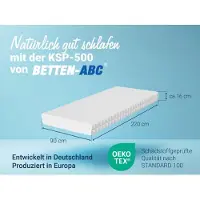 Betten-ABC Matratze KSP-500 - Das Original - 7-Zonen- Kaltschaummatratze mit waschbaren Klimafaserbezug, Größe: 90x220, Härtegrad: H2