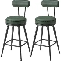 Vasagle EKHO Kollektion - Barhocker 2er Set mit Rückenlehne B34LBC089C01