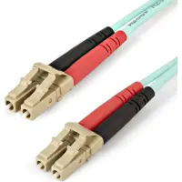 StarTech.com .com 1 m LC auf LC (UPC) OM4 Multimode Glasfaserkabel, 50/125µm LOMMF/VCSEL Zipcord LWL, 100G Netzwerke, Low Insertion Loss, LSZH LWL Patchkabel, 1 m, OM4, LC, LC