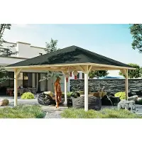 GartenHaus GmbH Pavillon SKAN HOLZ Cannes Gr. 4 569 x 569 cm natur