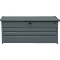 Axi Miles Gartenbox aus Metall in Anthrazit 600 | Outdoor Kissenbox für den Garten mit Boden und Schloss | Outdoor Aufbewahrungsbox / Auflagenbox