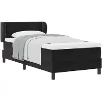 vidaXL Boxspringbett mit Kopfteil Schwarz 90 x 200 cm Samt