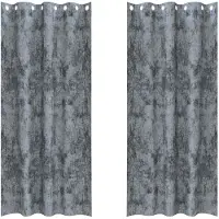 vidaXL Samtvorhänge mit Vorhängen 2 pcs Silber Grau 225 x 140 cm Samt