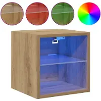 vidaXL TV-Wandschränke mit LED-Leuchten 2 Stk. Artisan-Eiche