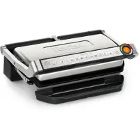 Tefal Optigrill+ XL GC727D10, Schwarz, Edelstahl, Metall, Rechteckig, Tasten, 800 cm², 400 x 200 mm