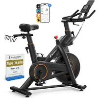 Merach Heimtrainer für Zuhause, Fitnessbike mit LCD-Display bis 158 KG, bequeme und leise, verstellbarer magnetischer Widerstand, Heimfitness