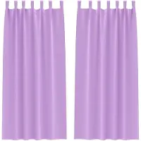 vidaXL Verdunkelungs-Vorhänge mit Ringen 2 pcs Lila 225 x 140 cm