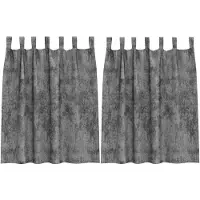vidaXL Samtvorhänge mit Vorhängen 2 pcs Grau 140 x 140 cm Samt
