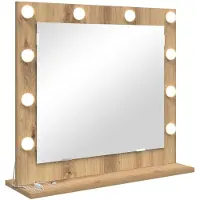 vidaXL Waschtischspiegel Altholz 60 x 55 x 18 cm Rechteckig