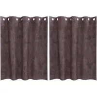 vidaXL Samtvorhänge mit Vorhängen 2 pcs Braun 140 x 140 cm Samt