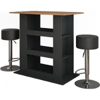 Vicco Bartisch-Set Repose Goldkraft Eiche/Anthrazit 110 x 65 cm mit 2 Barhockern, Model 55736