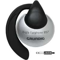 Grundig Digta Earphone 957, Ohrumschließend, Ohrbügel, Verkabelt, 95 dB, 2,6 m, Schwarz, Silber