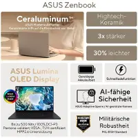 Asus Zenbook A14 UX3407NA-QD140W, Snapdragon, 4 GHz, 35,6 cm (14"), 1920 x 1200 Pixel, 32 GB, 1 TB