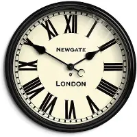 Newgate Battersby Wanduhr in Schwarz