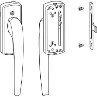 Hautau ATRIUM HKS Drehgriff 202 AG, mit Aufsatzgetriebe, rechts, silber eloxiert