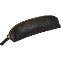 Clairefontaine 6x Schlampermäppchen aus Leder schwarz 18x5,5cm - Schwarz 102512C