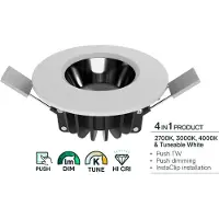 LEDXON LED-Deckeneinbaustrahler Edos Flex 8W 560lm CRI90 4K ws/sw
