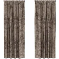 vidaXL Samtvorhänge mit Vorhängen 2 pcs Cappuccino 245 x 140 cm Samt