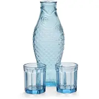 Serax Karaffe mit Gläsern M Fish & Fish Blue 850 ml