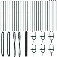 vidaXL Bodenmontierter Sechseckzaun 50 x 1,6 m PVC-beschichteter Stahl