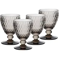Villeroy & Boch Boston Coloured 4er Set Weißweinglas 125 ml Smoke Kristallglas