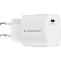 Conceptronic 1-Port 20W USB-C PD-Ladegerät, Drinnen, AC, 12 V, Weiß