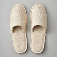 PG PrimeGuest SUPPLY Waffle Slipper, geschlossen, natur, 31 cm Pflanzenfasersohle, VE 100 Paar Hotelslipper Einwegslipper Hausschuhe Einweg