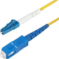 StarTech.com .com 5 Meter LWL Patchkabel LC SC (UPC) Singlemode OS2 Simplex, 9/125µm, 40G/100G, Biegeunempfindlich, Geringe Einfügedämpfung, LSZH Glasfaserkabel, 5 m, OS2, LC, SC