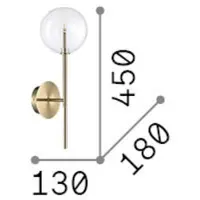 Ideal Lux 345338 EQUINOXE Wandleuchte 1xG4 getönt