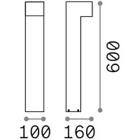 Ideal Lux LED-Wegelampe Sirio, weiß, Höhe 60 cm, Metall Sirio, weiß / opal, Aluminium, Modern