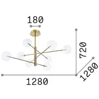 Ideal Lux Hängelampe Equinoxe, chrom / silber, für Wohn- / Esszimmer, Metall, Pendelleuchte