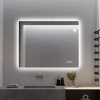 SUCCESS COURIER LED Badezimmerspiegel 60x80 cm Hintergrundbeleuchtung Rahmenlos Wandspiegel Dimmbar Anti-Beschlag Badspiegel Memory-Funktion Lichtfarbe Einstellbar Spiegel