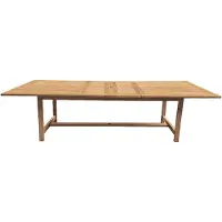 Axi Raisa Rechteckiger Gartentisch ausziehbar - Braun | Esstisch in Teakholzoptik für Garten / Terrasse / Außenbereich | Esstisch für 1012 Personen | 240320 cm