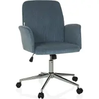Hjh OFFICE Home Office Bürostuhl SOLAO CORD Schreibtischstuhl mit Armlehnen Stoff Drehstuhl